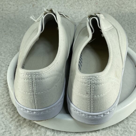 Balloons Red & White Cotton Slip On Sneakers Size 8.5 w/ Zipper Detail - Picture 3 of 9